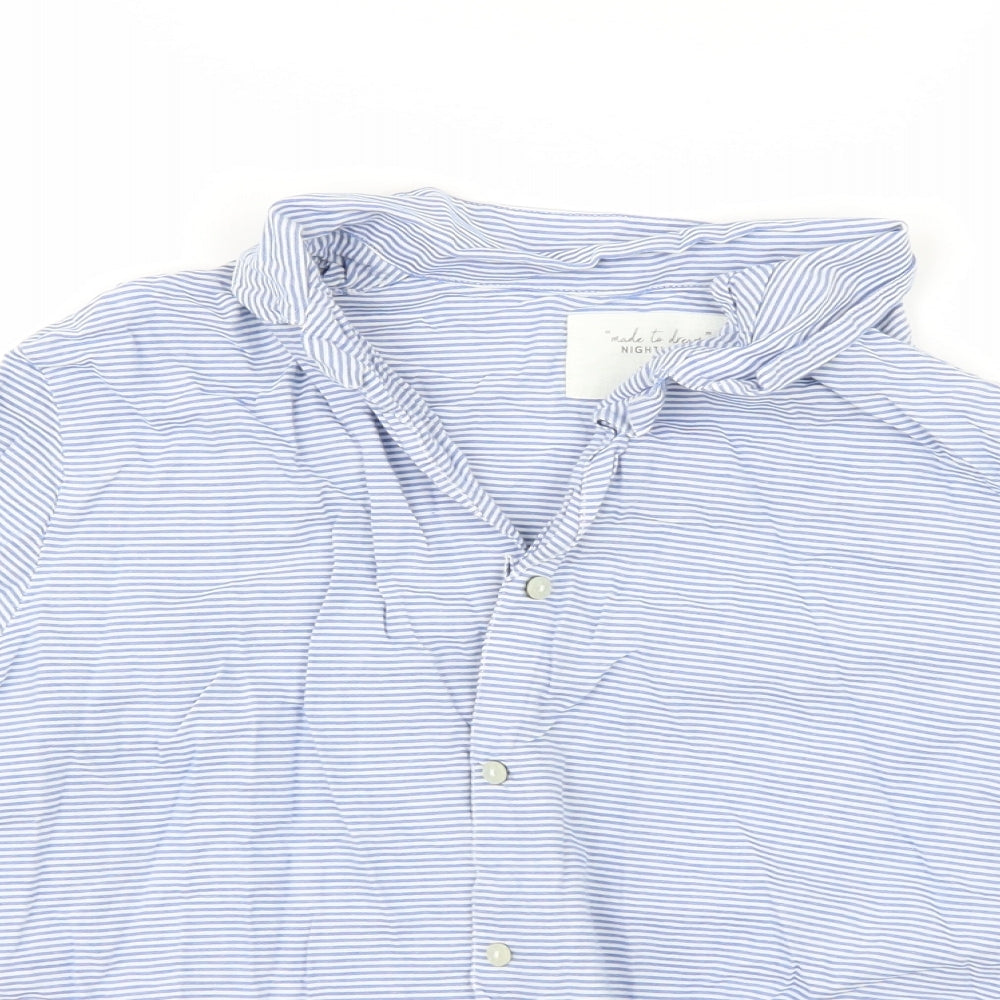 F&F Womens Blue Striped  Top Pyjama Pants Size 14