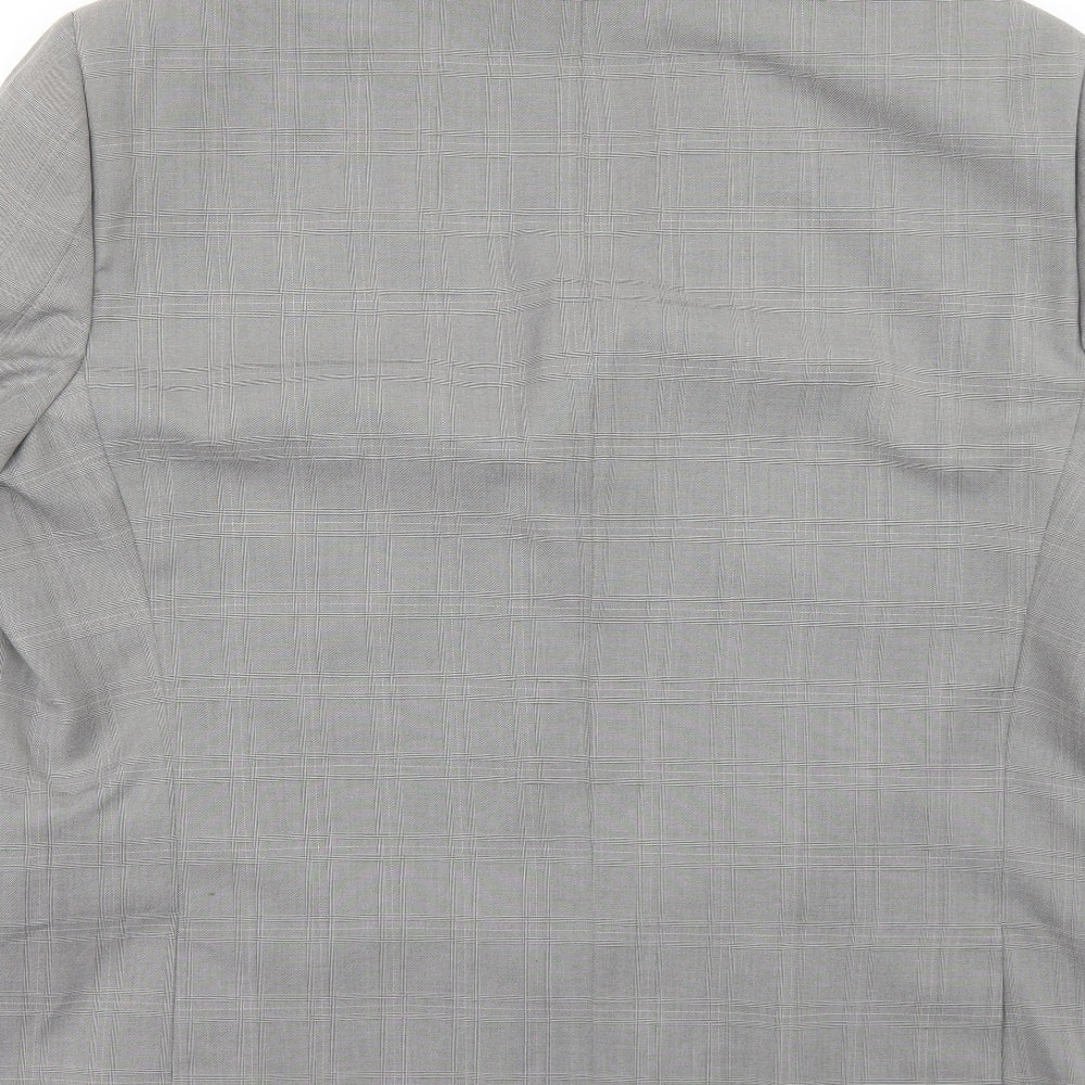 F&F Mens Grey Check  Jacket Suit Size 50