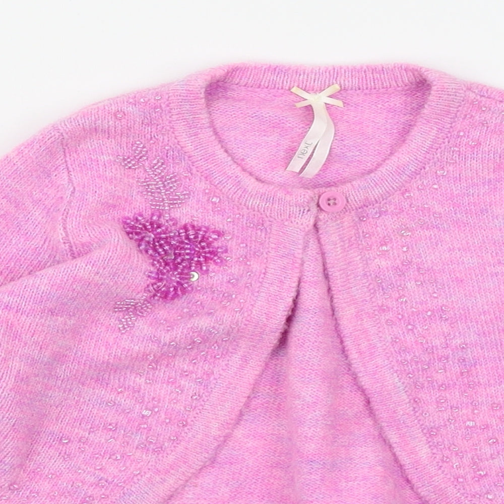 NEXT Girls Pink   Cardigan Jumper Size 4 Years