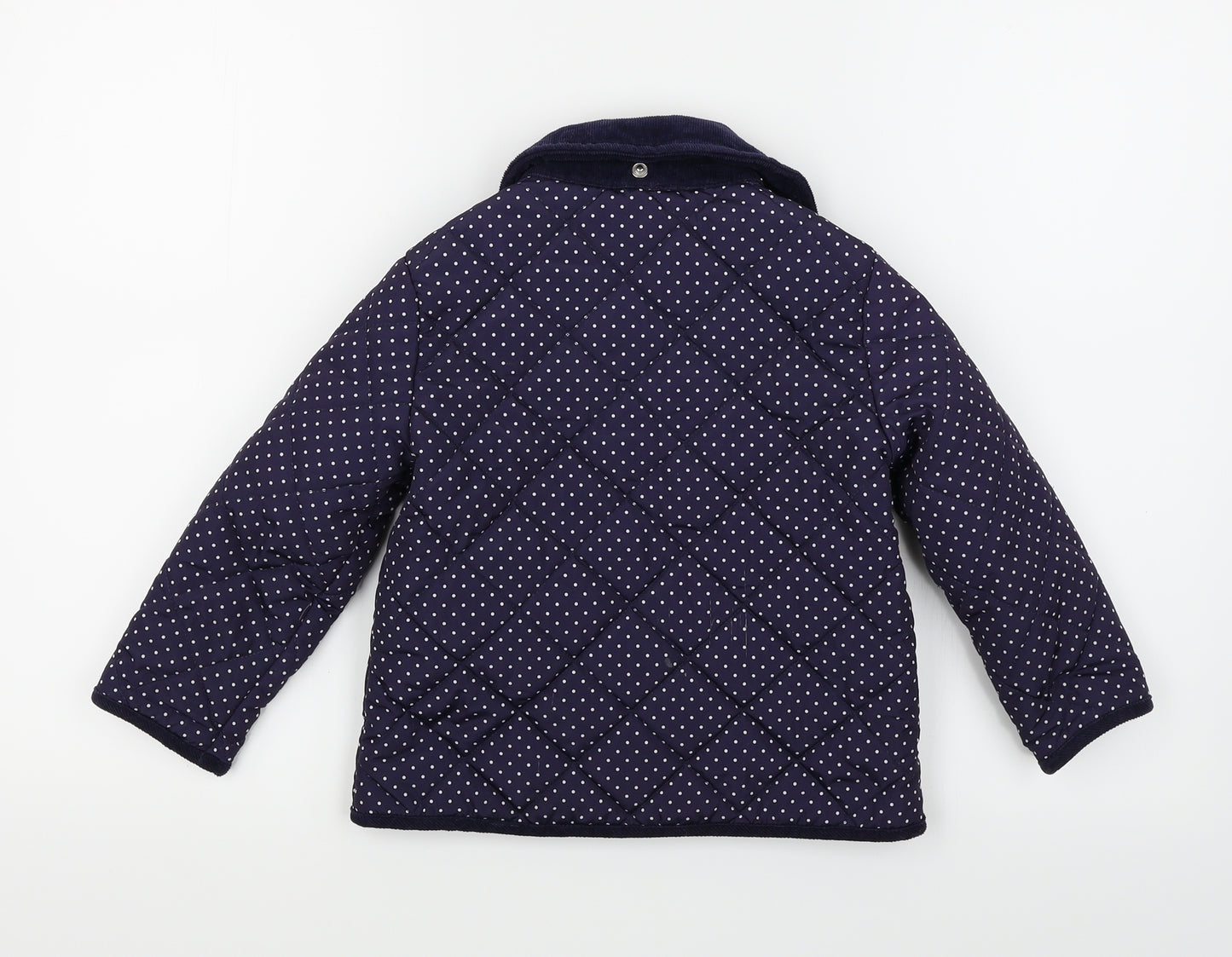 Indigo Girls Blue Polka Dot  Bomber Jacket Coat Size 3-4 Years