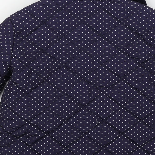 Indigo Girls Blue Polka Dot  Bomber Jacket Coat Size 3-4 Years