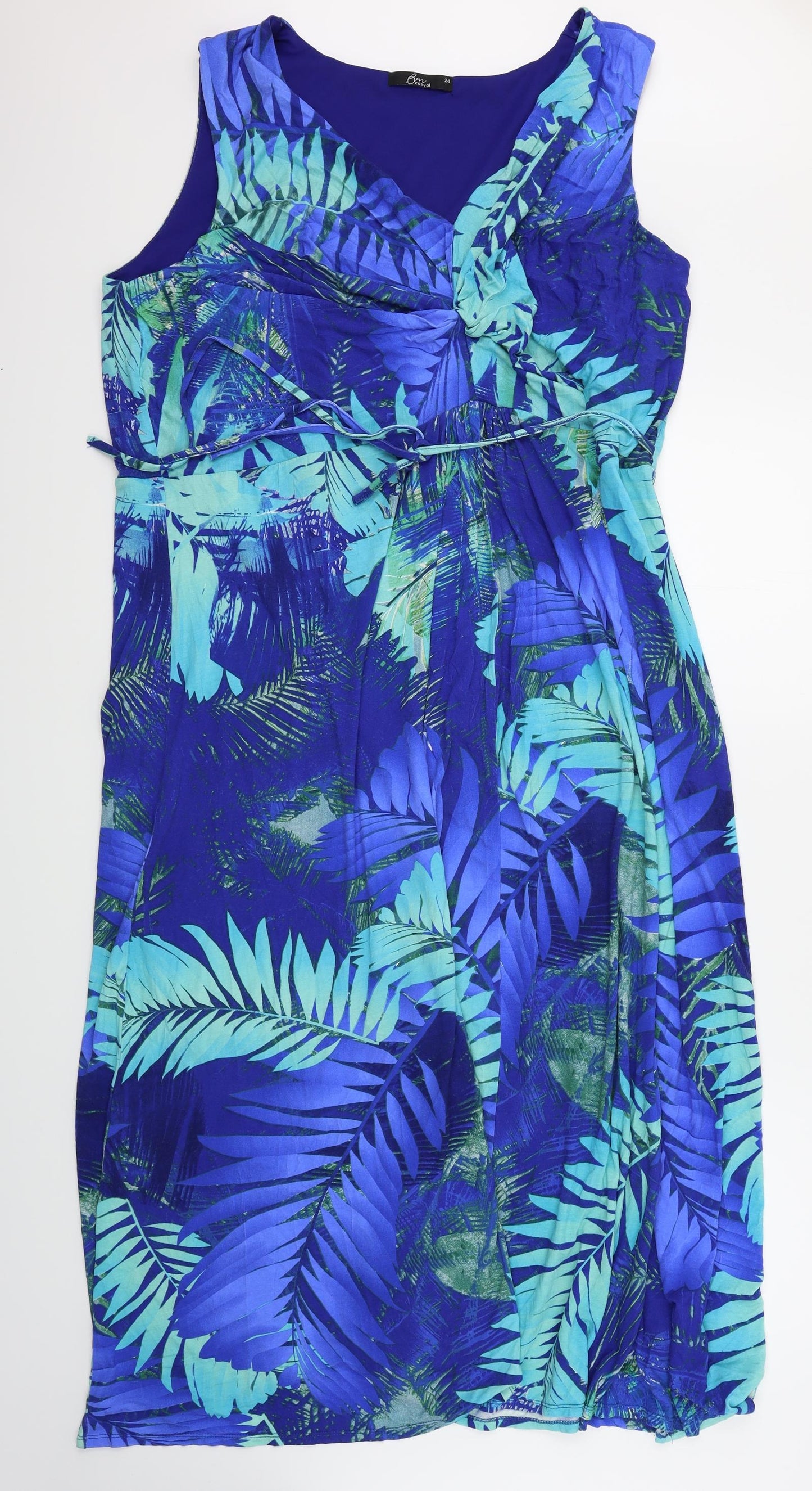BM Womens Blue Floral  Maxi  Size 24