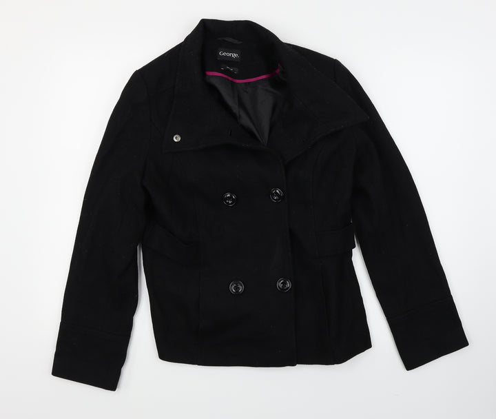George Womens Black Jacket Coat Size 12