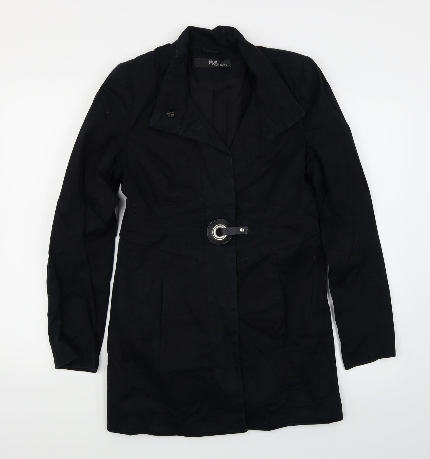 Jane Norman Womens Black   Overcoat Coat Size 12