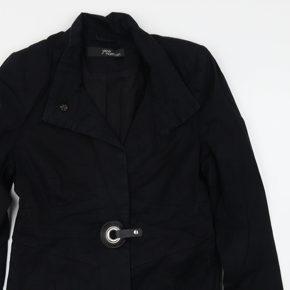 Jane Norman Womens Black   Overcoat Coat Size 12