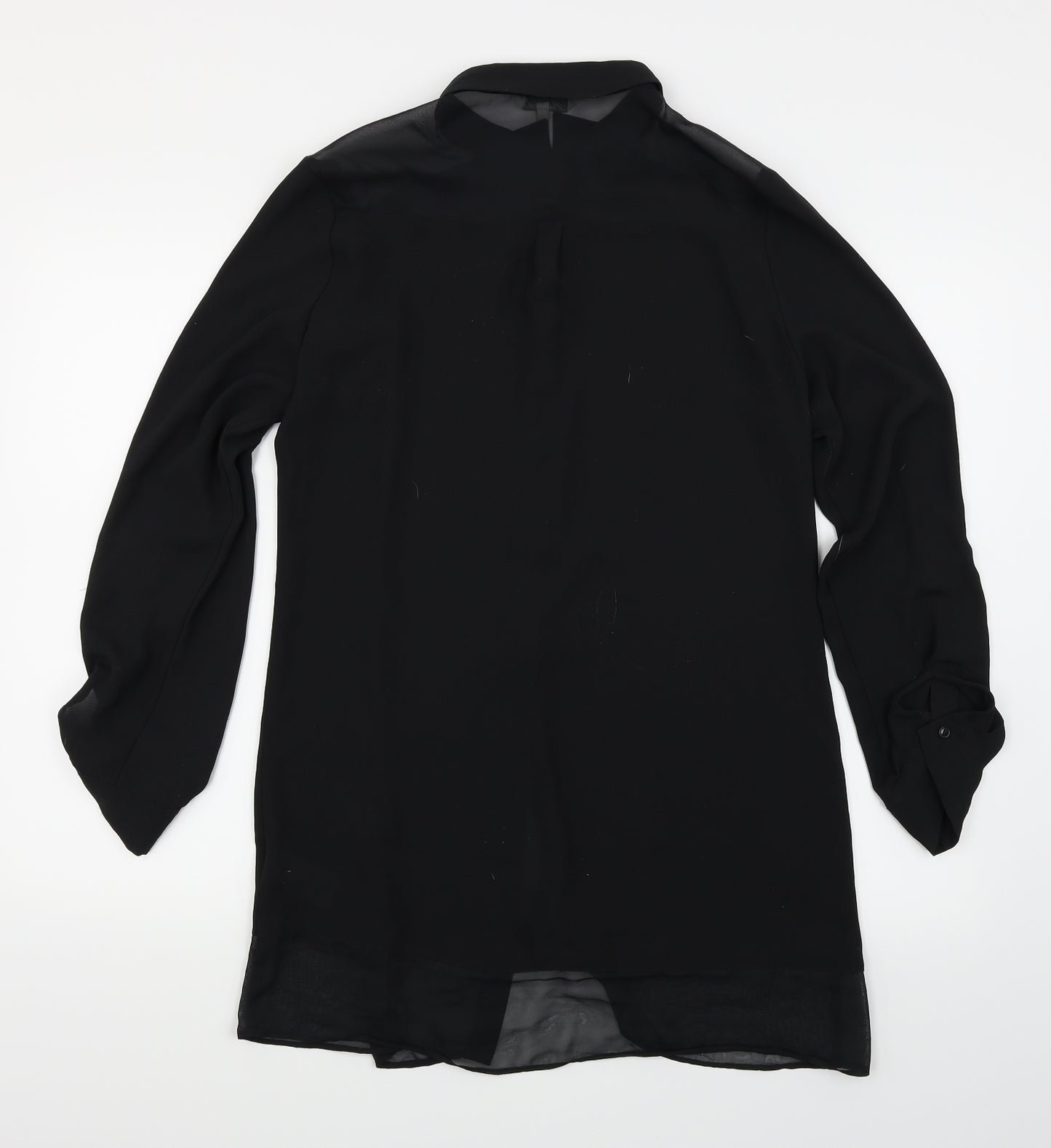 Peacocks Womens Black   Basic Button-Up Size 10