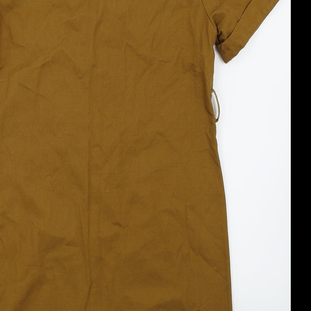 Pretty Little Thing  Womens Brown   Shirt Dress  Size 10