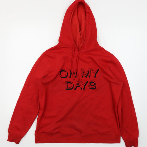 Papaya Womens Red   Pullover Hoodie Size L