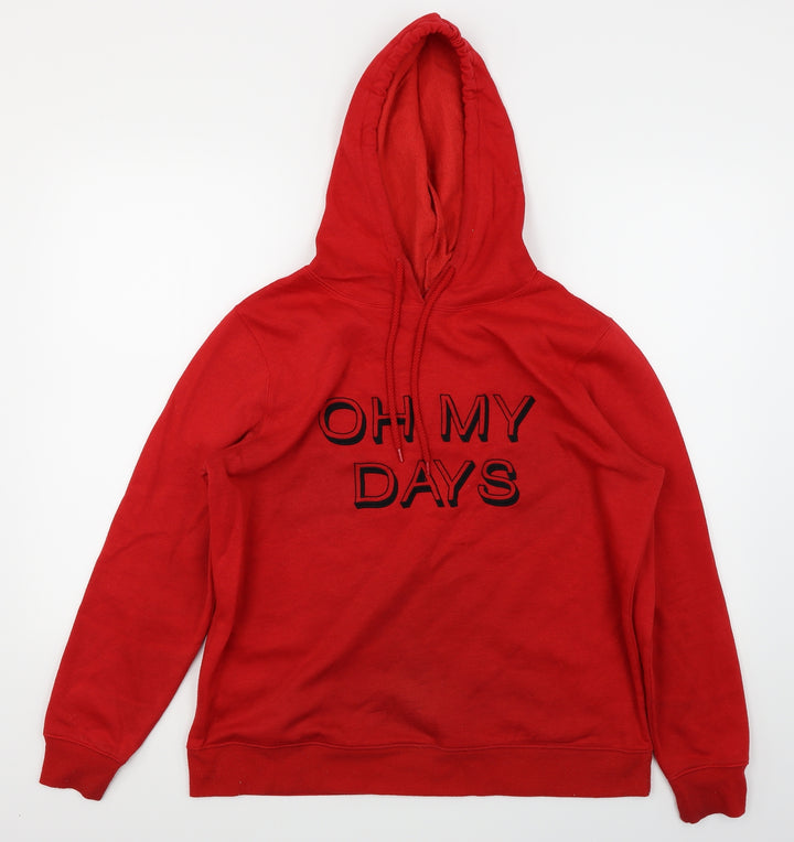Papaya Womens Red   Pullover Hoodie Size L
