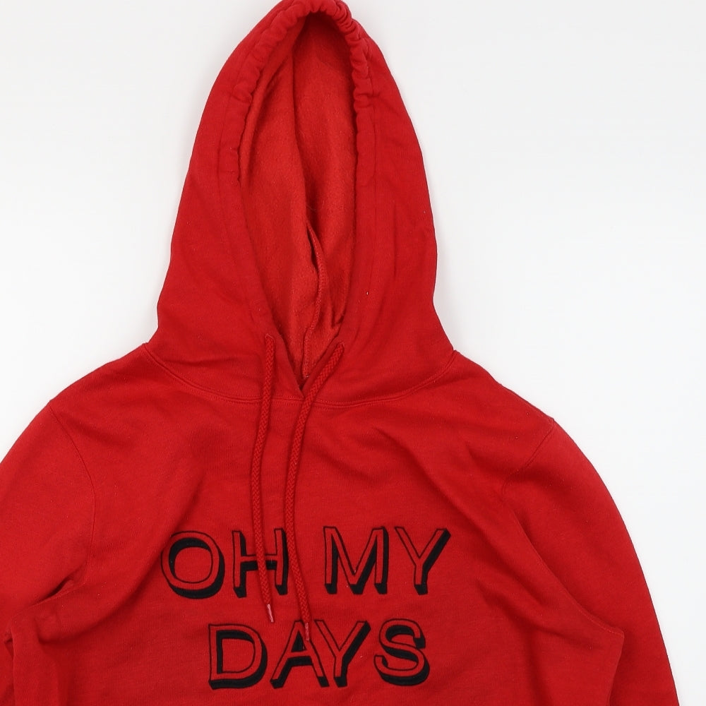 Papaya Womens Red   Pullover Hoodie Size L