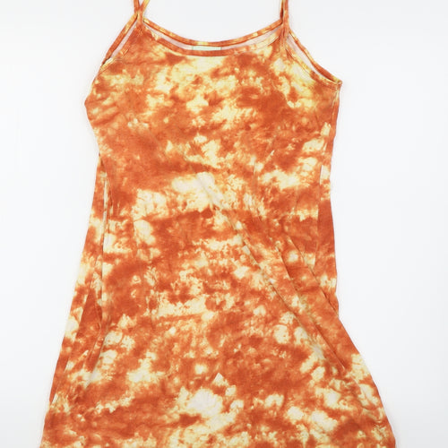 Resort Womens Orange Tie Dye  Bodycon  Size 12