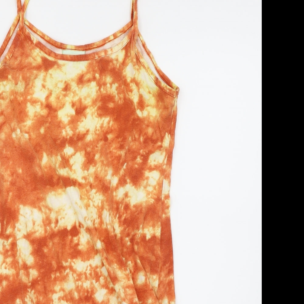 Resort Womens Orange Tie Dye  Bodycon  Size 12