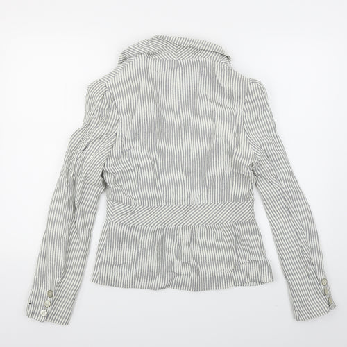 Atmosphere Womens Blue Striped  Jacket Blazer Size 10