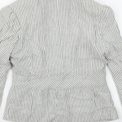 Atmosphere Womens Blue Striped  Jacket Blazer Size 10