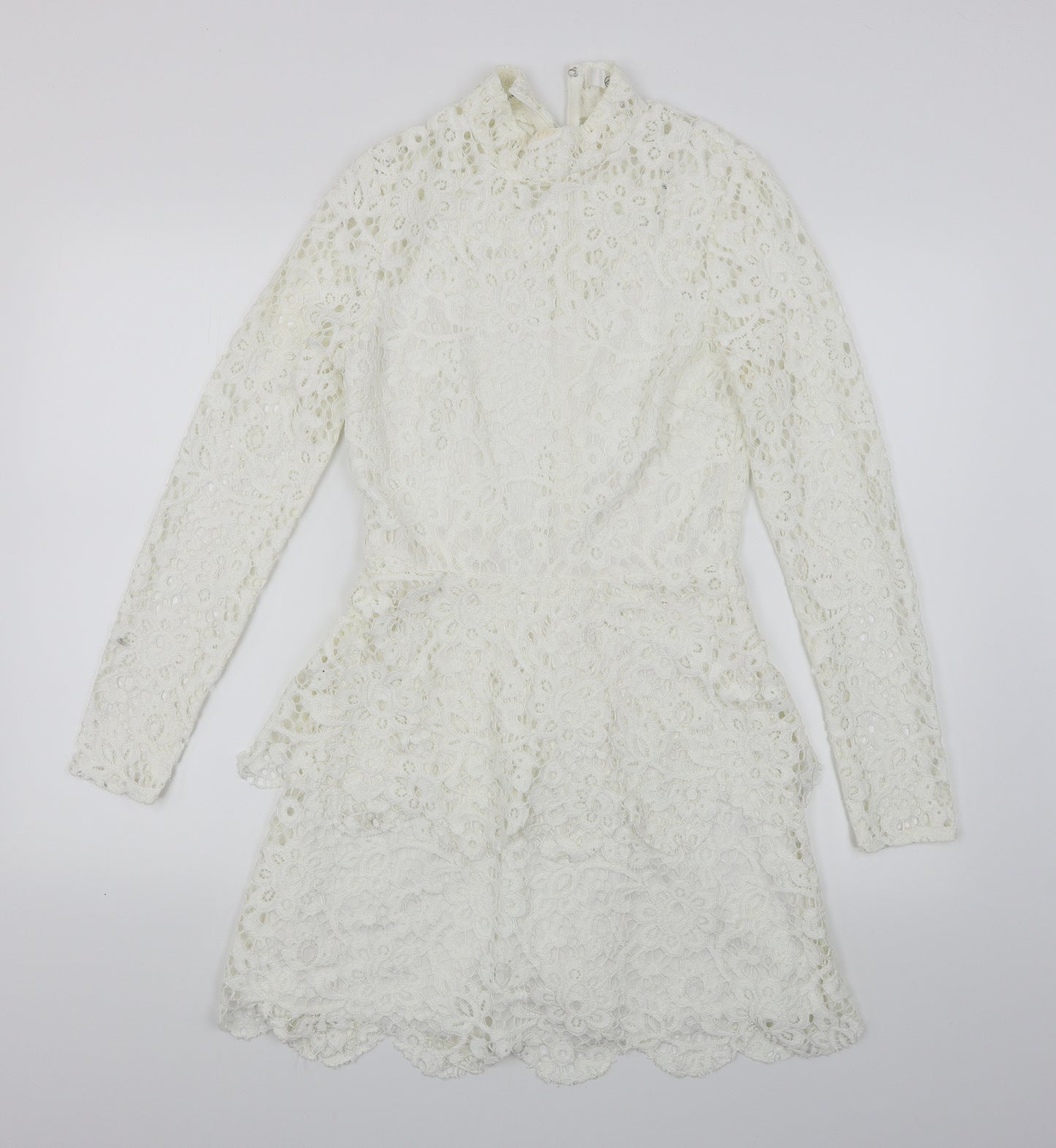 Missguided Womens White   Fit & Flare  Size 8  - Lace