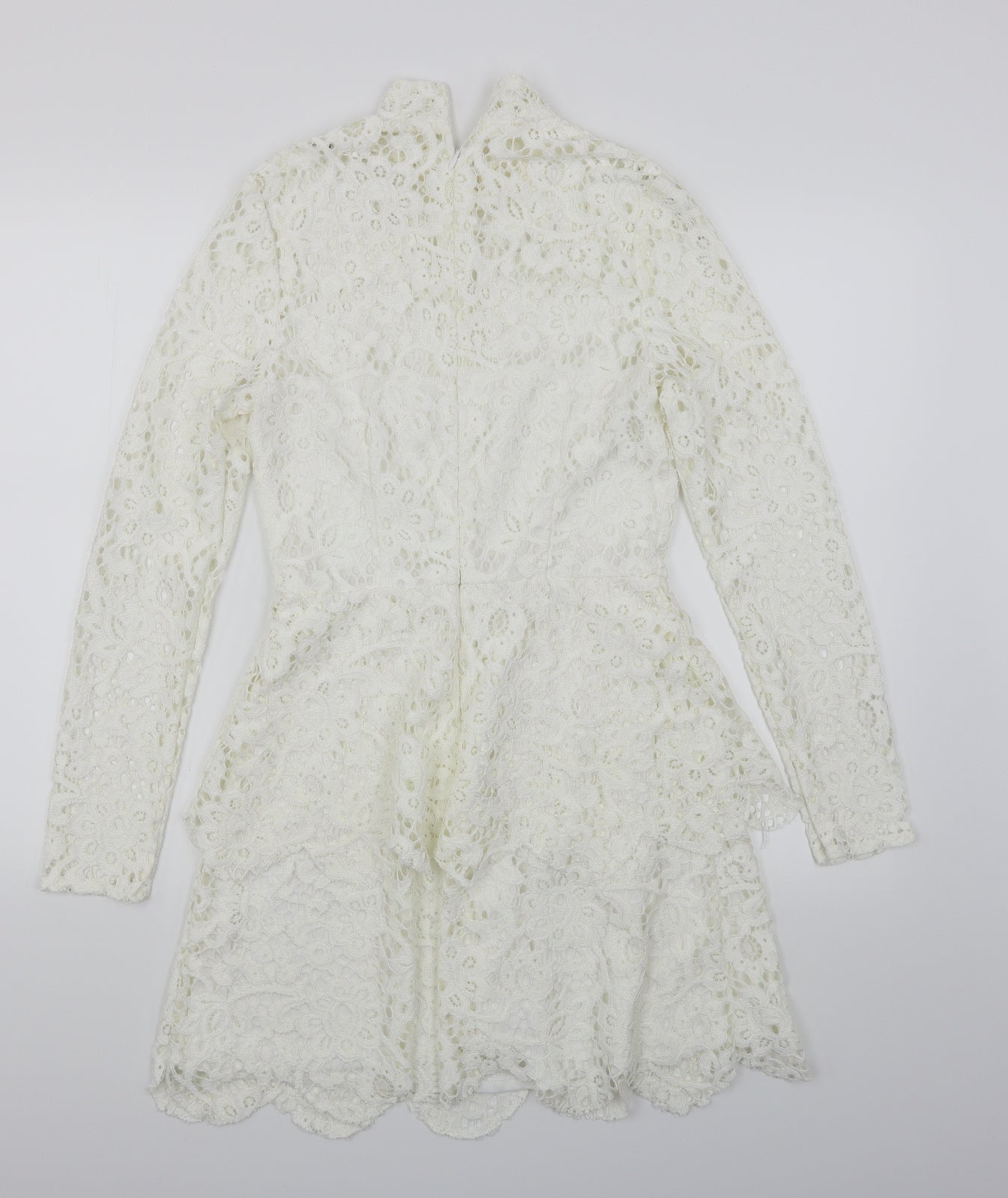 Missguided Womens White   Fit & Flare  Size 8  - Lace