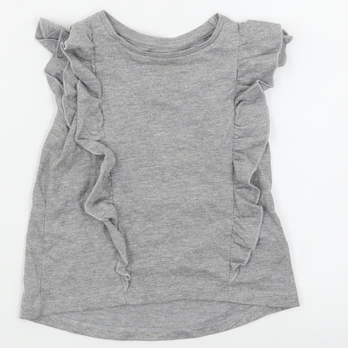 F&F Girls Grey   Basic T-Shirt Size 12-18 Months