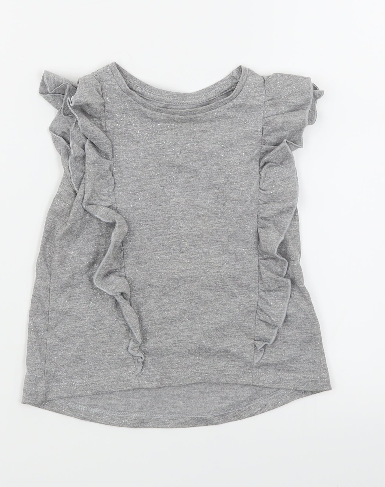 F&F Girls Grey   Basic T-Shirt Size 12-18 Months