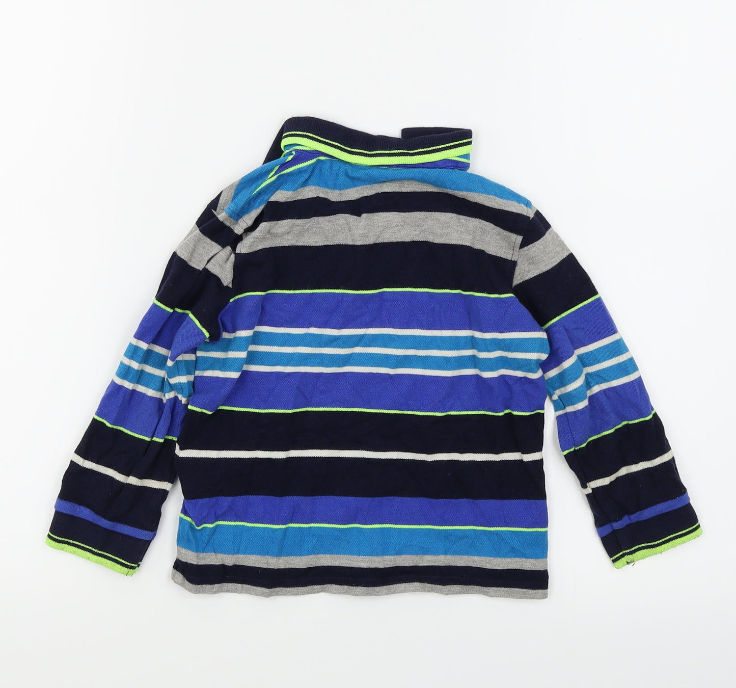 Bluezoo Boys Blue Striped  Basic Polo Size 3-4 Years