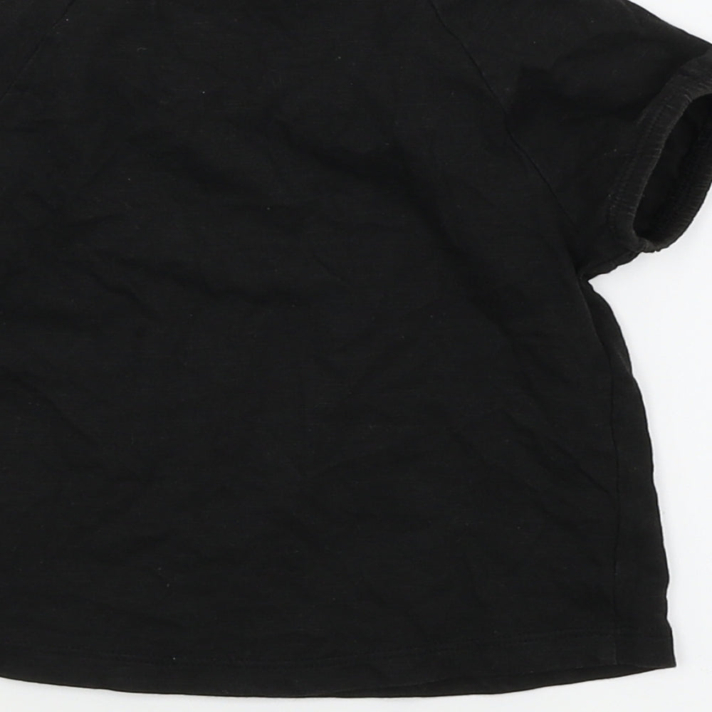 TU Girls Black   Basic T-Shirt Size 2-3 Years  - Unicorn