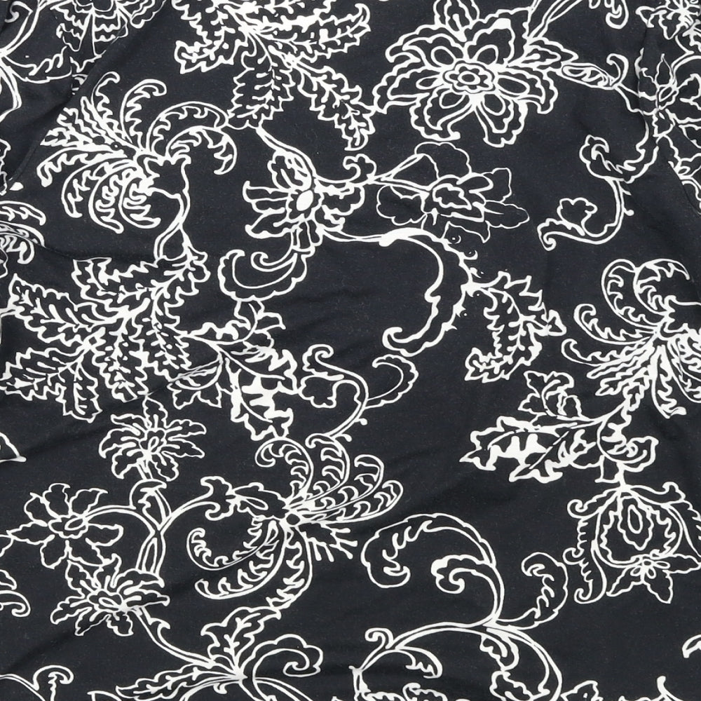Per Una Womens Black Floral  Basic Blouse Size 16