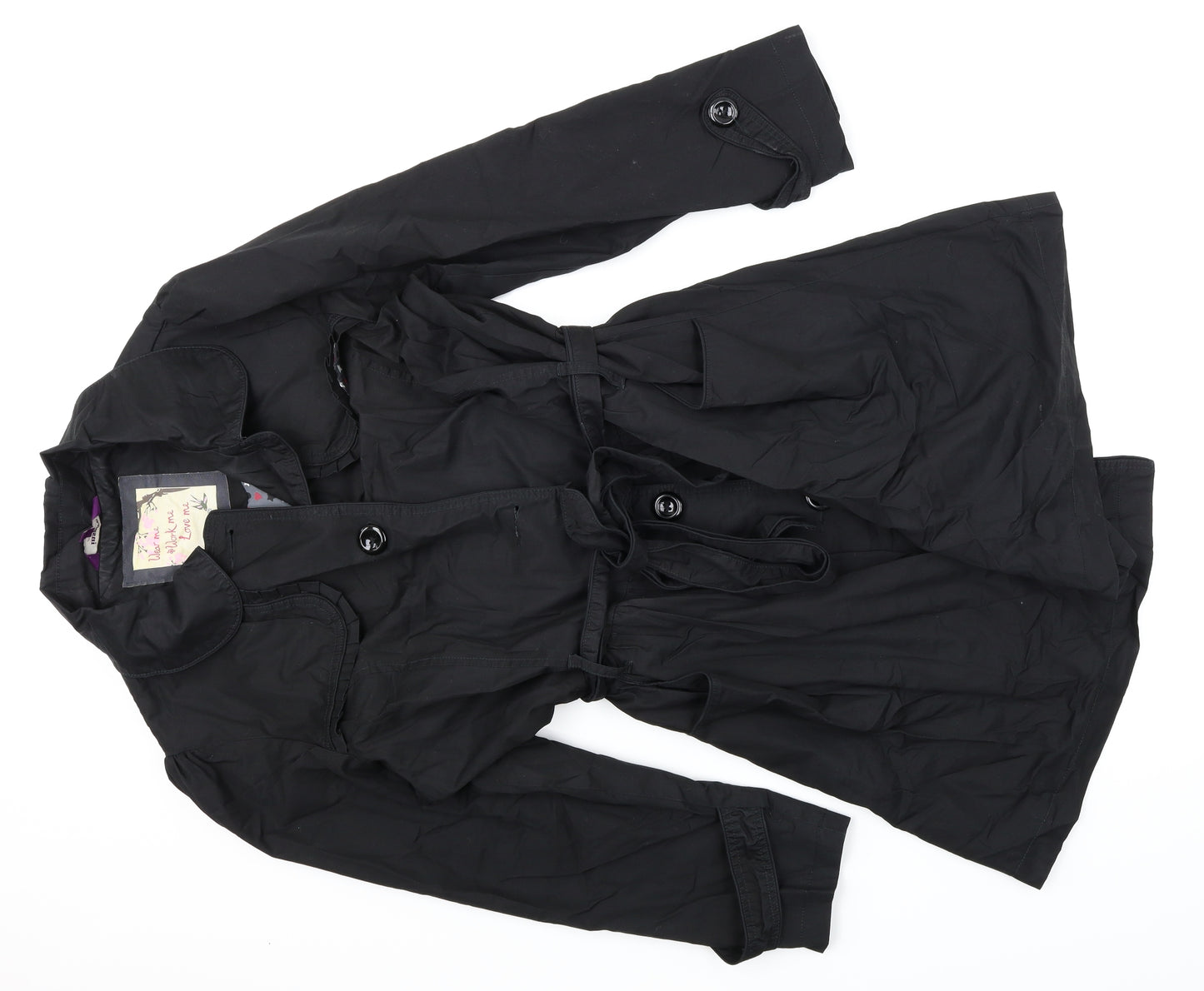 New Look Womens Black   Overcoat Coat Size 20