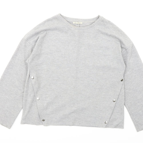 Zara Womens Grey  Knit Pullover Jumper Size S