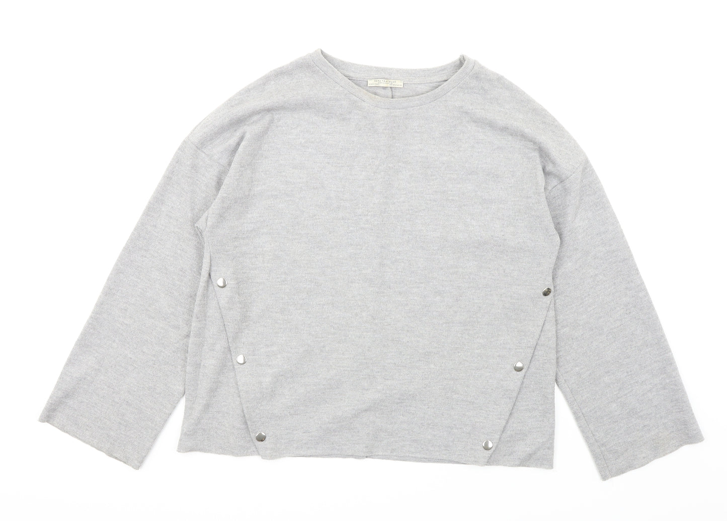Zara Womens Grey  Knit Pullover Jumper Size S