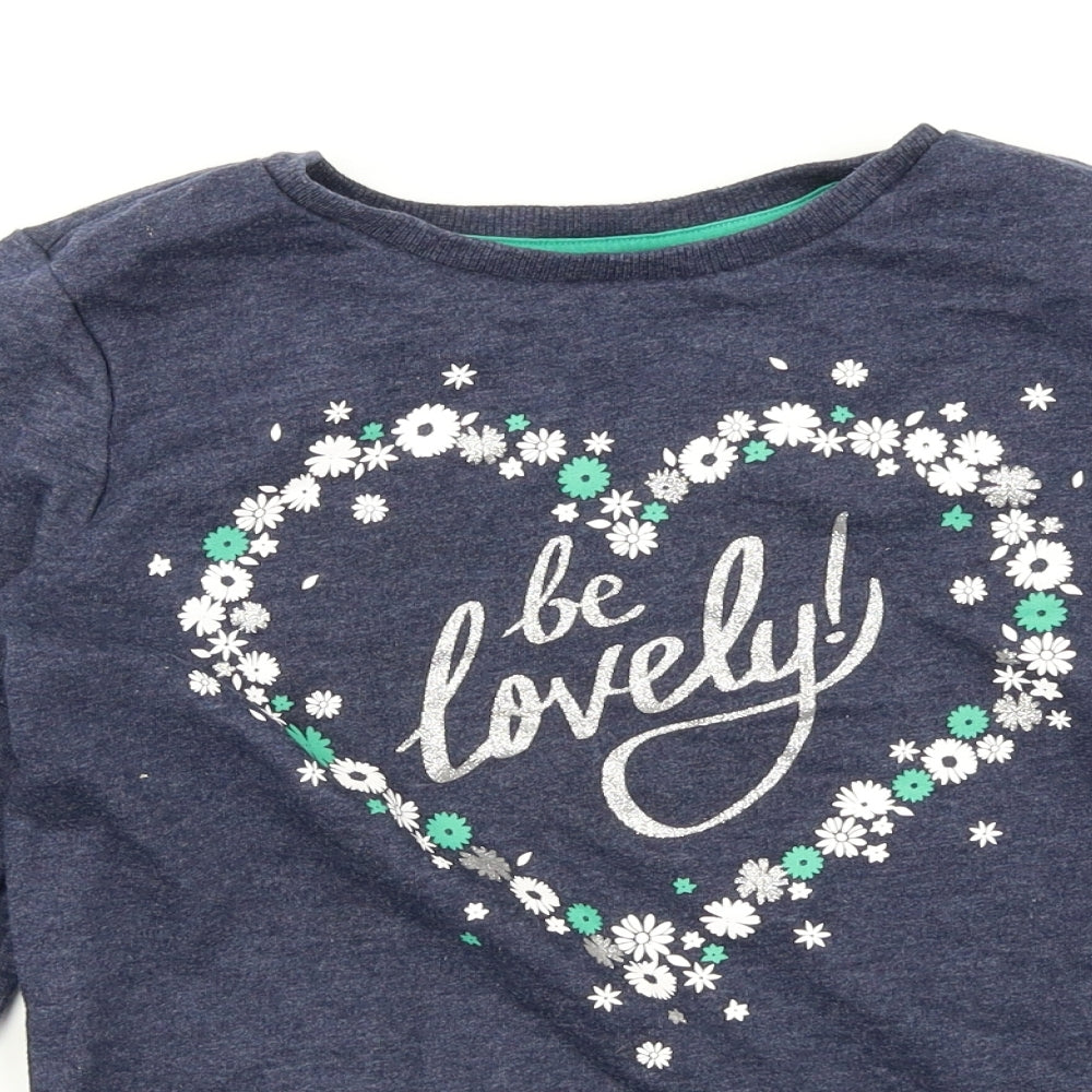 F&F Girls Blue   Pullover Sweatshirt Size 8-9 Years