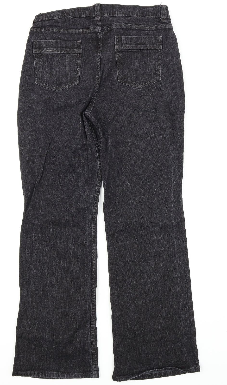 Marks & Spencer Womens Black  Denim Bootcut Jeans Size 14 L29 in