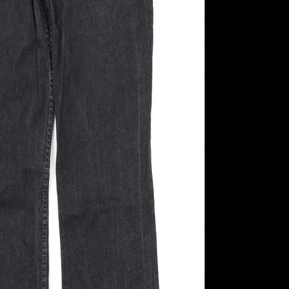 Marks & Spencer Womens Black  Denim Bootcut Jeans Size 14 L29 in