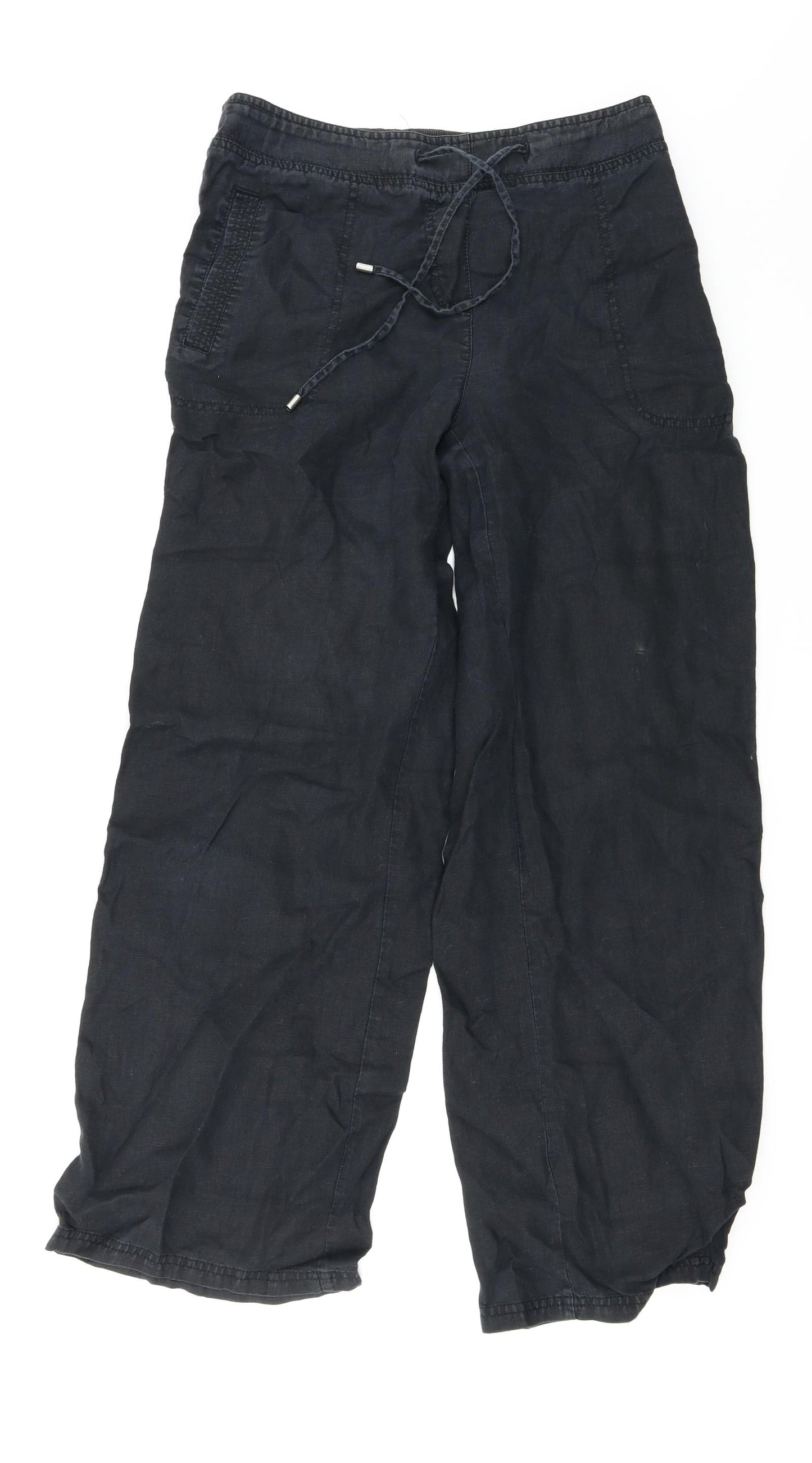 Marks & Spencer Womens Black   Cargo Trousers Size 14 L28 in