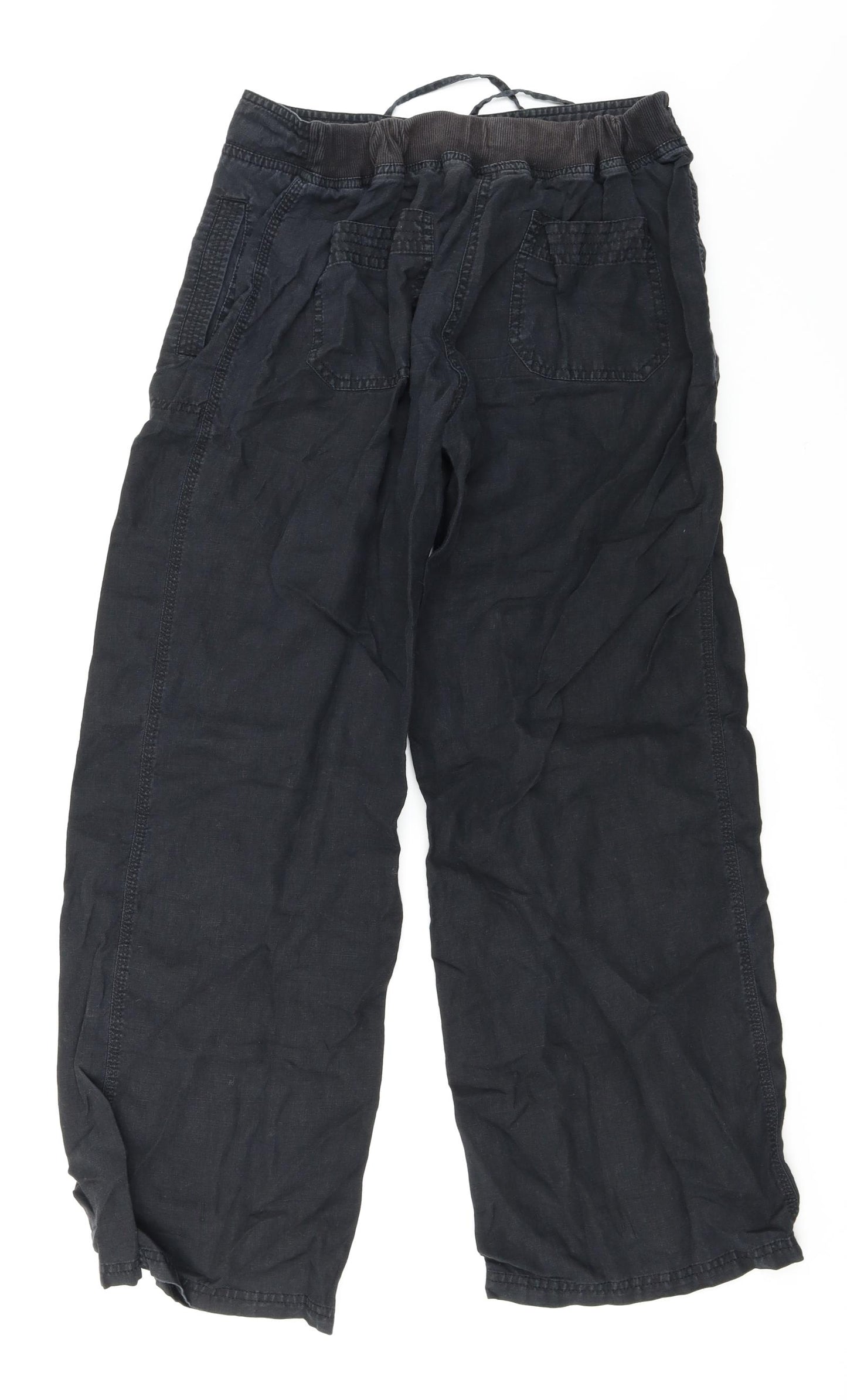 Marks & Spencer Womens Black   Cargo Trousers Size 14 L28 in