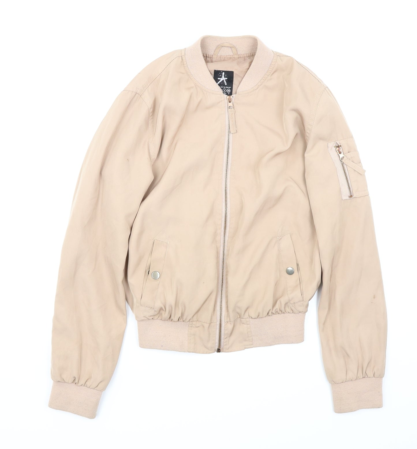 Atmosphere Womens Beige   Bomber Jacket Jacket Size 6