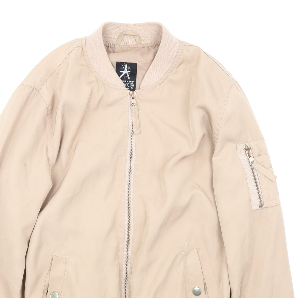 Atmosphere Womens Beige   Bomber Jacket Jacket Size 6
