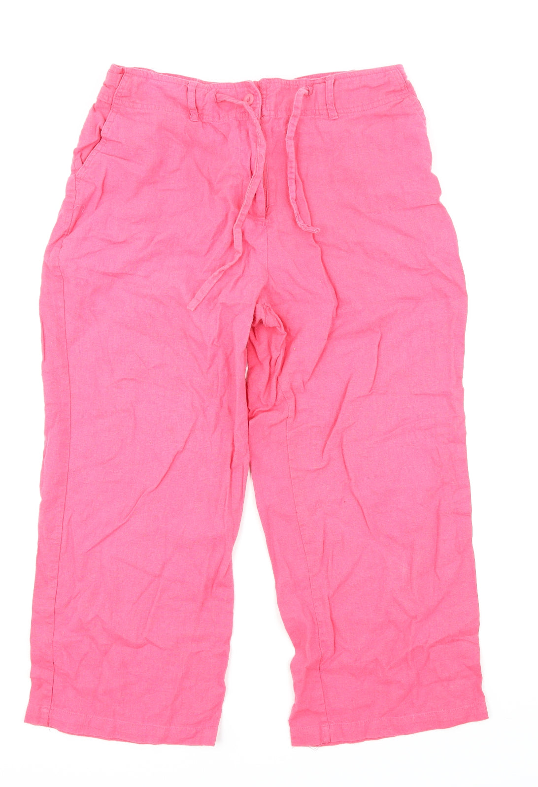 Mia Moda Womens Pink   Cargo Trousers Size 14 L25 in