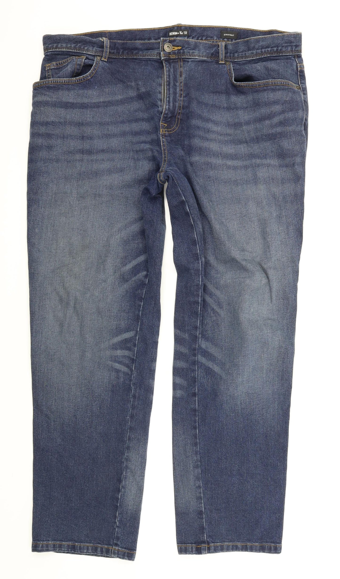 TU Mens Blue  Denim Straight Jeans Size 40 in L32 in