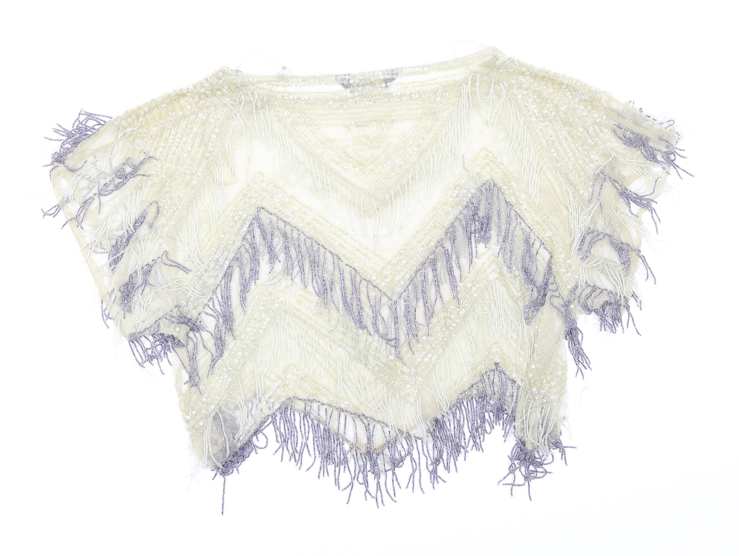 Miss Selfridge Womens Beige   Cropped Blouse Size 10