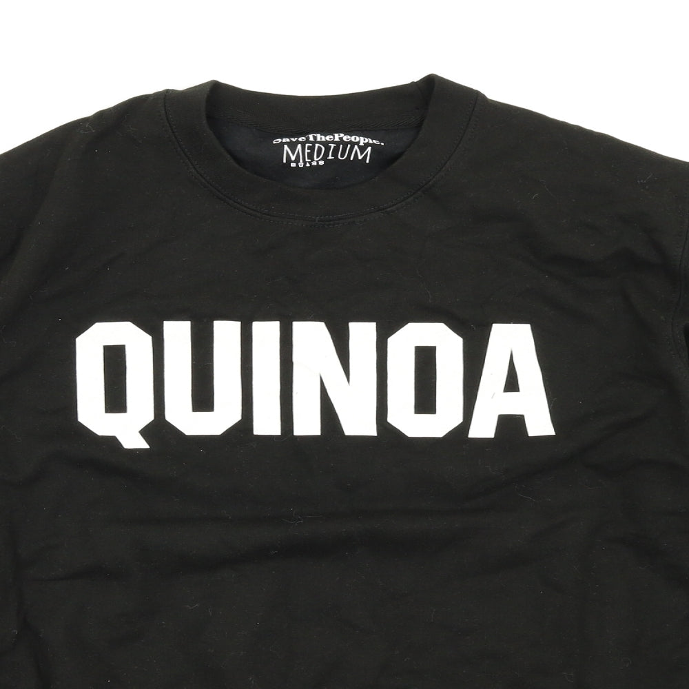 Save The People Womens Black   Pullover Sweatshirt Size M