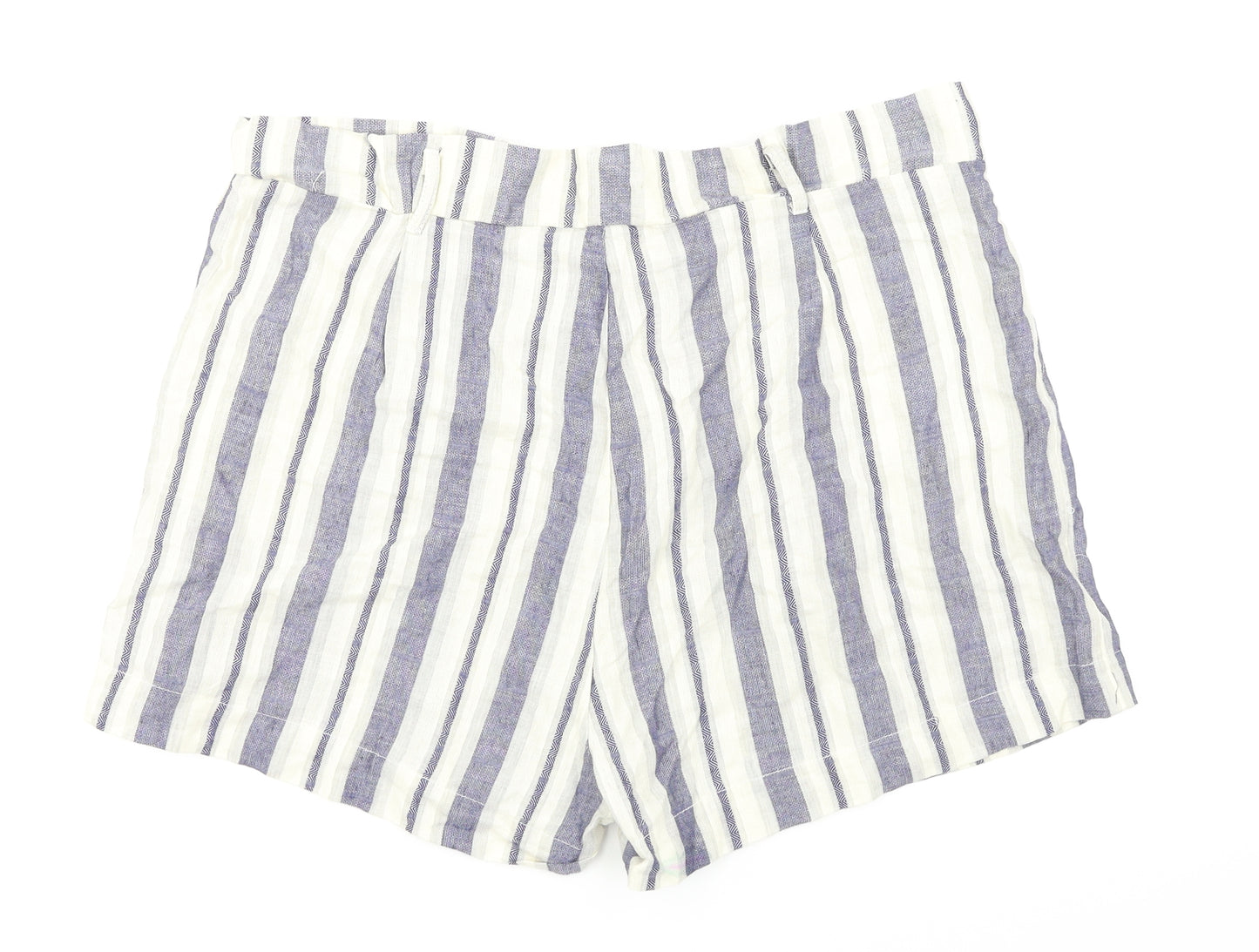 Select Womens Blue Striped  Sailor Shorts Size 16