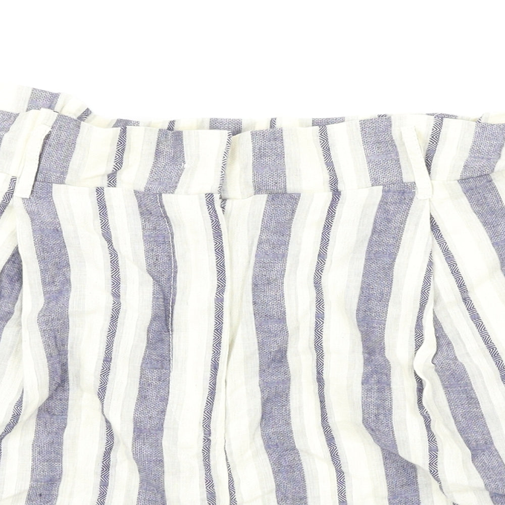 Select Womens Blue Striped  Sailor Shorts Size 16