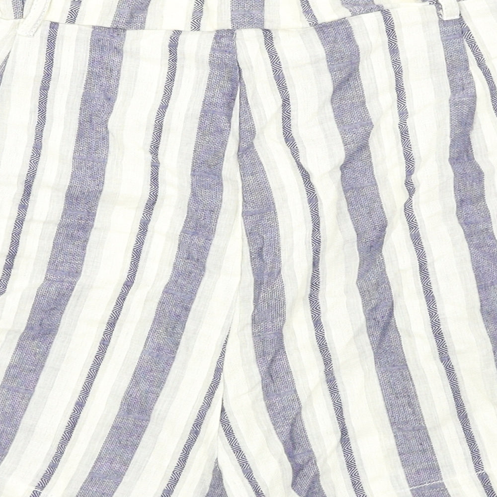 Select Womens Blue Striped  Sailor Shorts Size 16