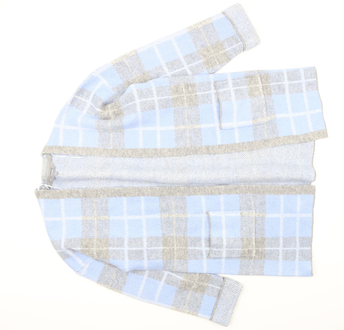 Principles Womens Blue Plaid  Cardigan Jumper Size 16