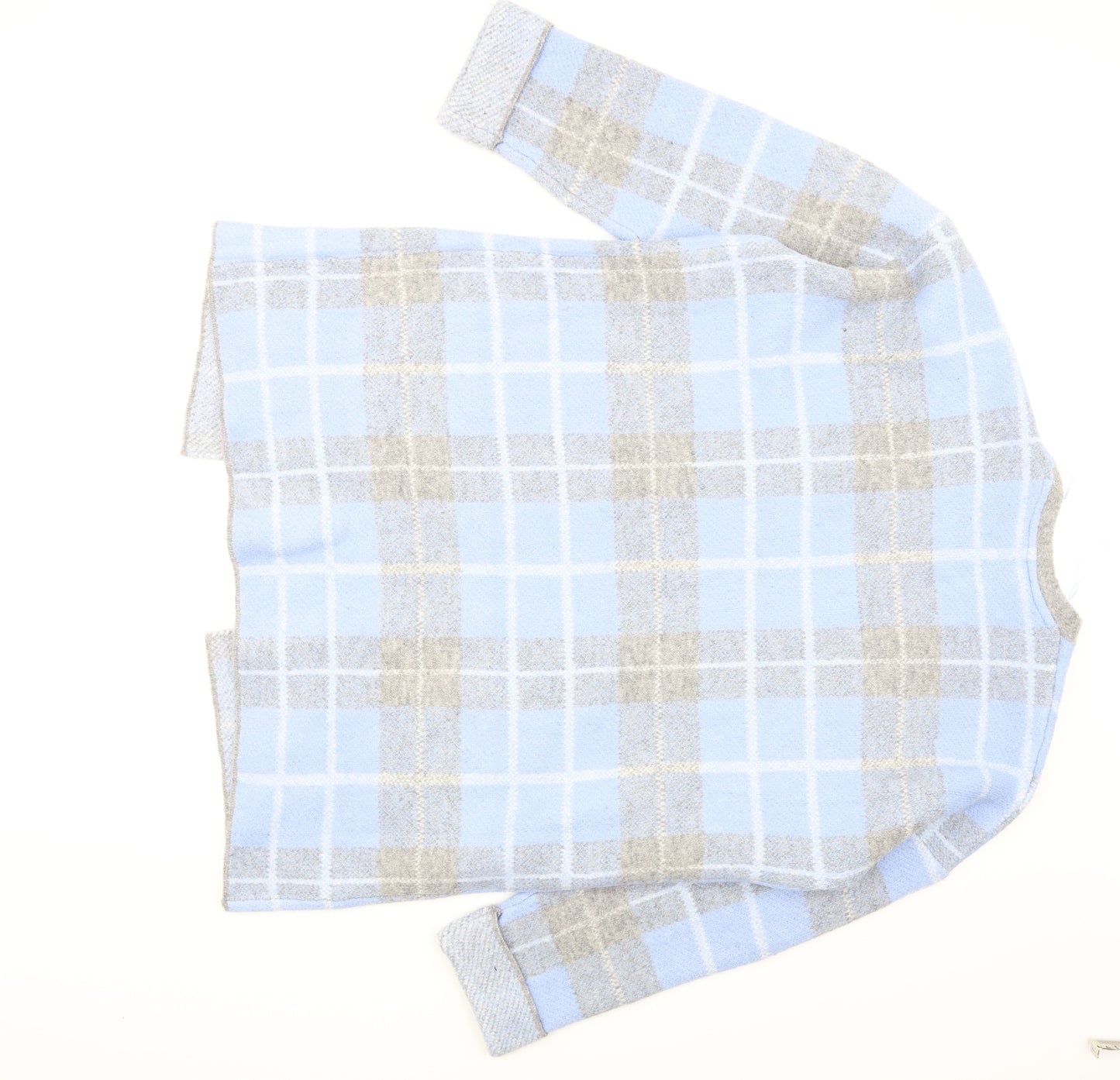 Principles Womens Blue Plaid  Cardigan Jumper Size 16