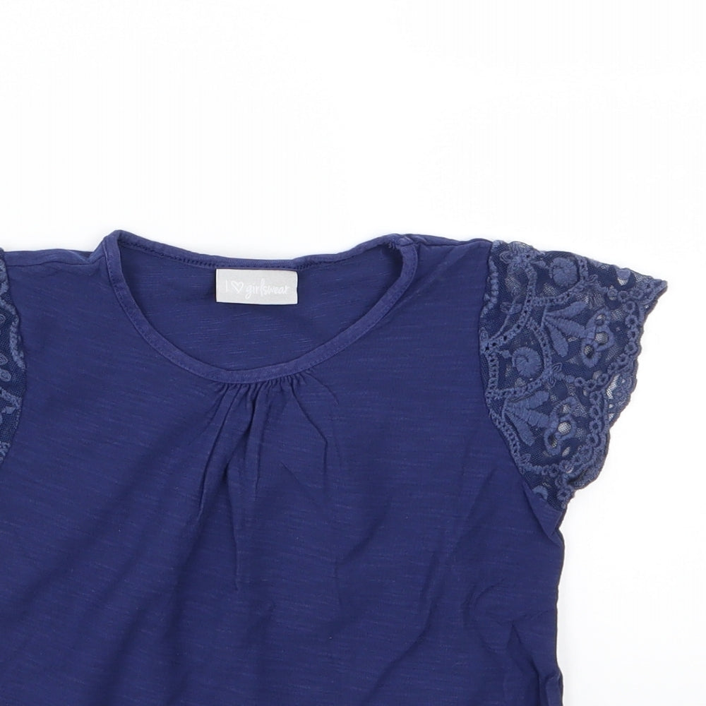 Matalan Girls Blue  Jersey Basic T-Shirt Size 4-5 Years