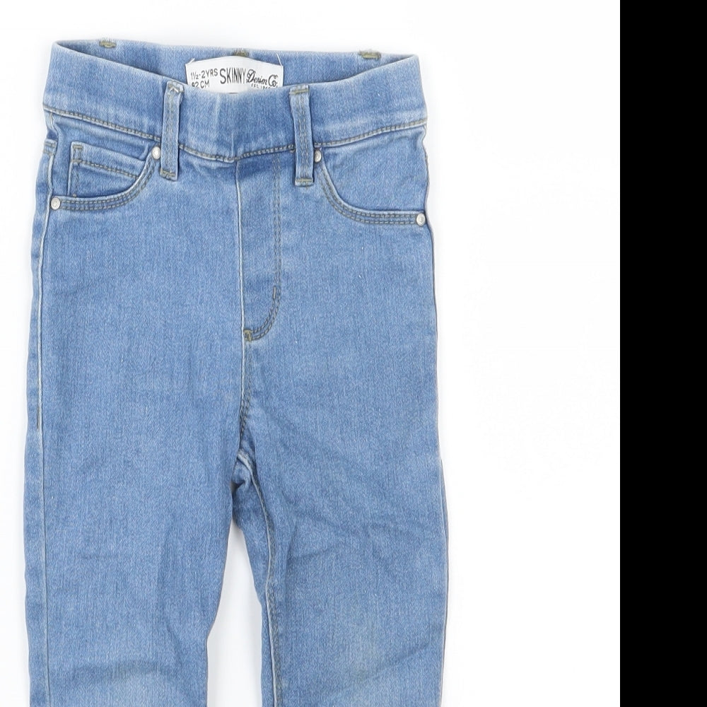 Denim & Co. Girls Blue  Denim  Jeans Size 18-24 Months
