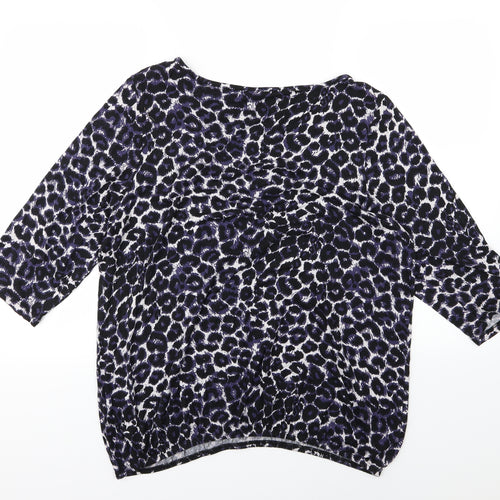 George Womens Multicoloured Animal Print Jersey Basic T-Shirt Size 20