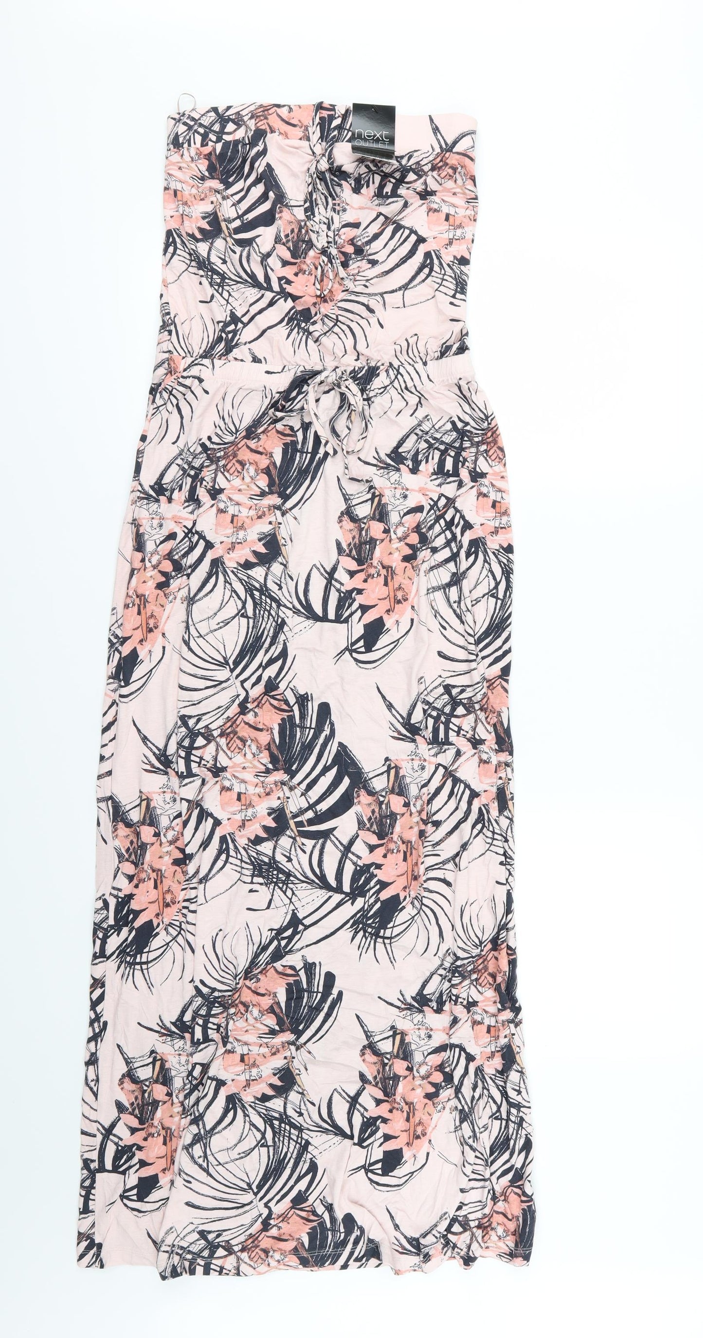 NEXT Womens Pink Floral Jersey Maxi  Size 8