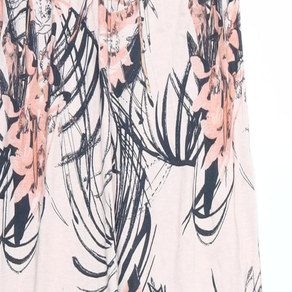 NEXT Womens Pink Floral Jersey Maxi  Size 8