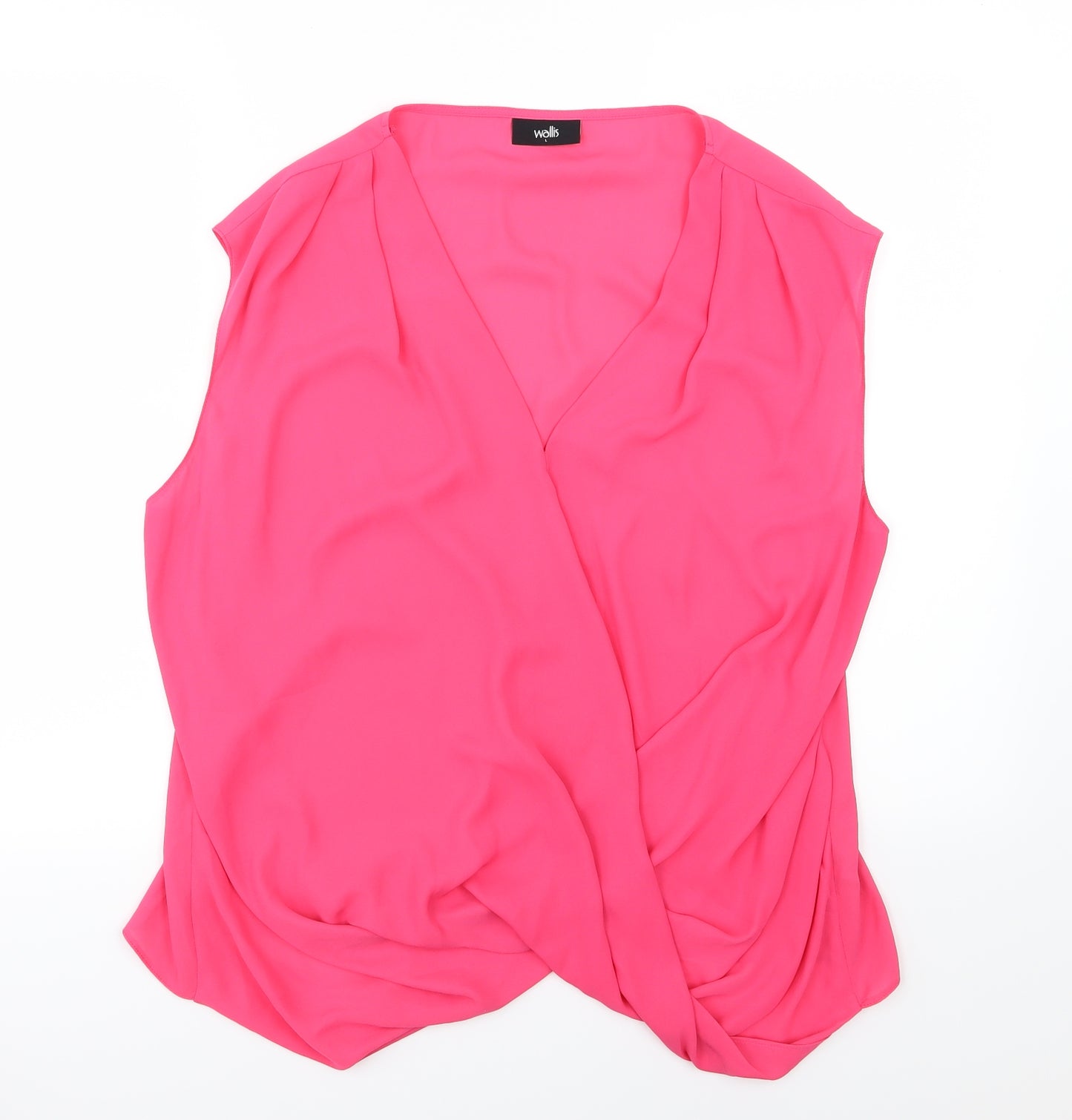 Wallis Womens Pink  Chiffon Basic Blouse Size L
